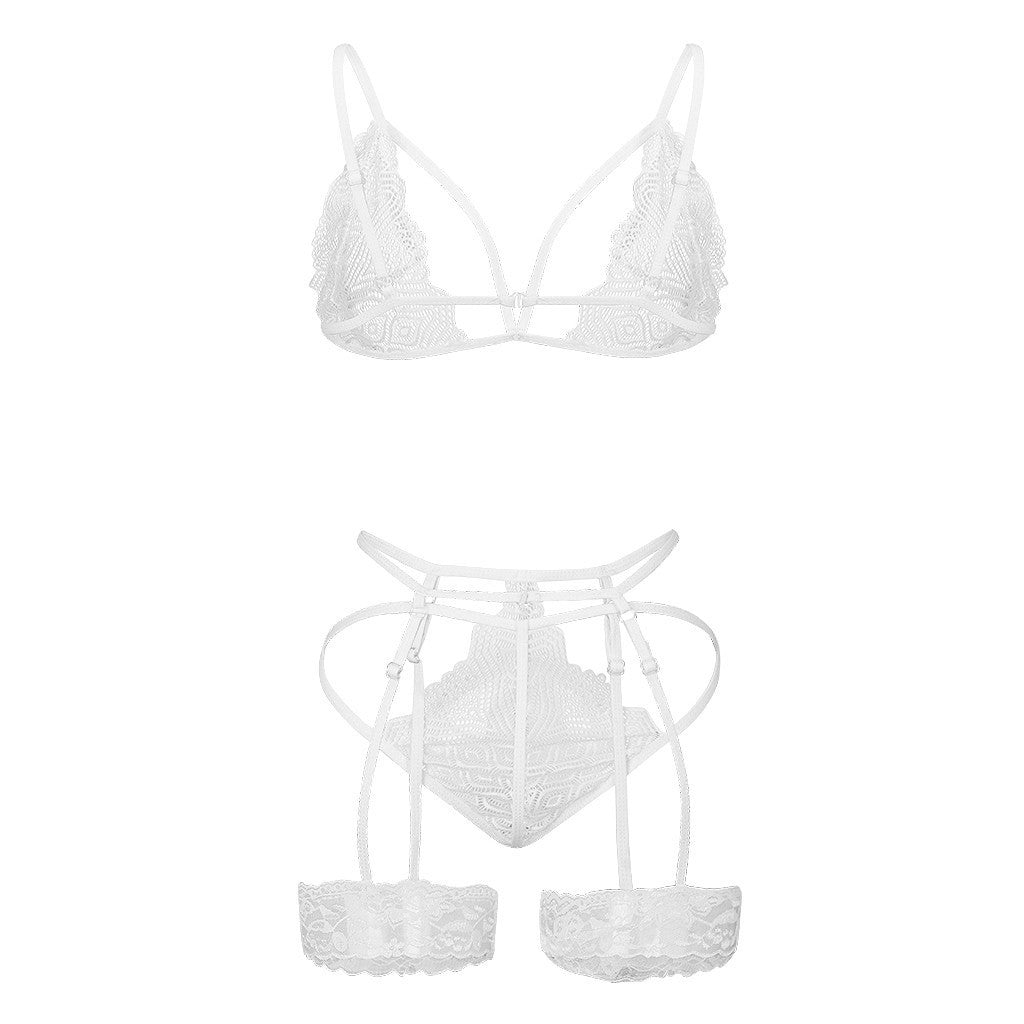Sexy Lingerie Three-point Bikini Sexy Lace Pajamas Set - Leverage On Heroes Women Store