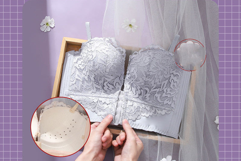 Front Buckle Strapless Underwear Non Slip Push Up Bra - Leverage On Heroes Women Store