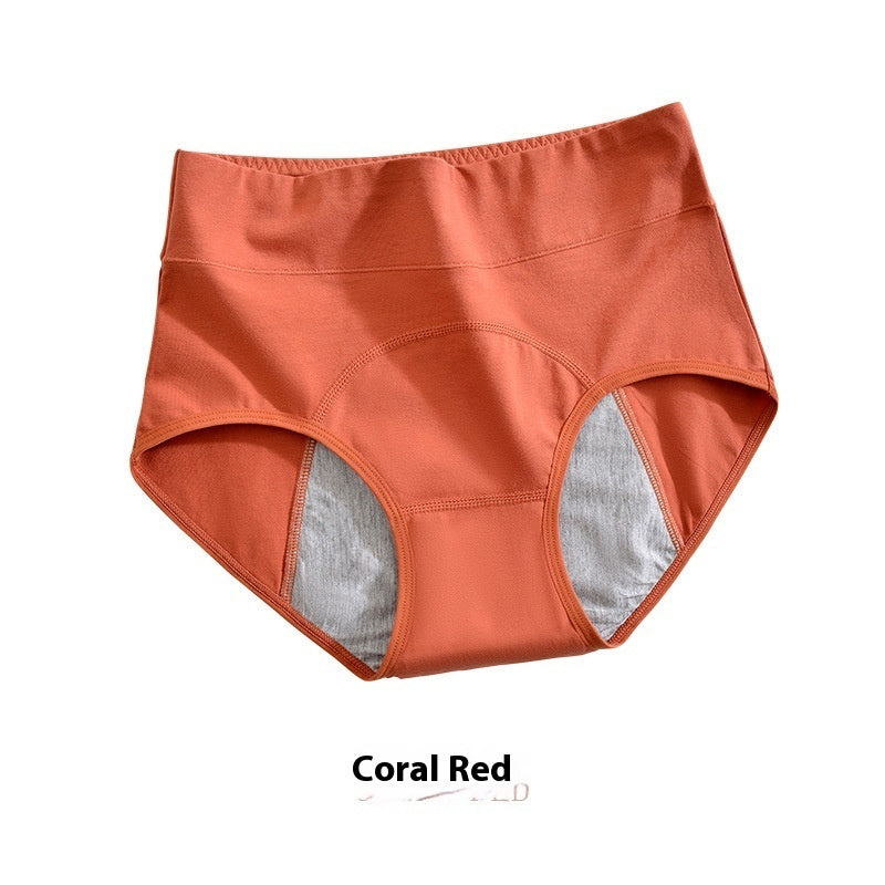Women's Underwear High Waist Pure Cotton Antibacterial Briefs Lengthened Widened Leak-proof Sanitary Panty - Leverage On Heroes Women Store