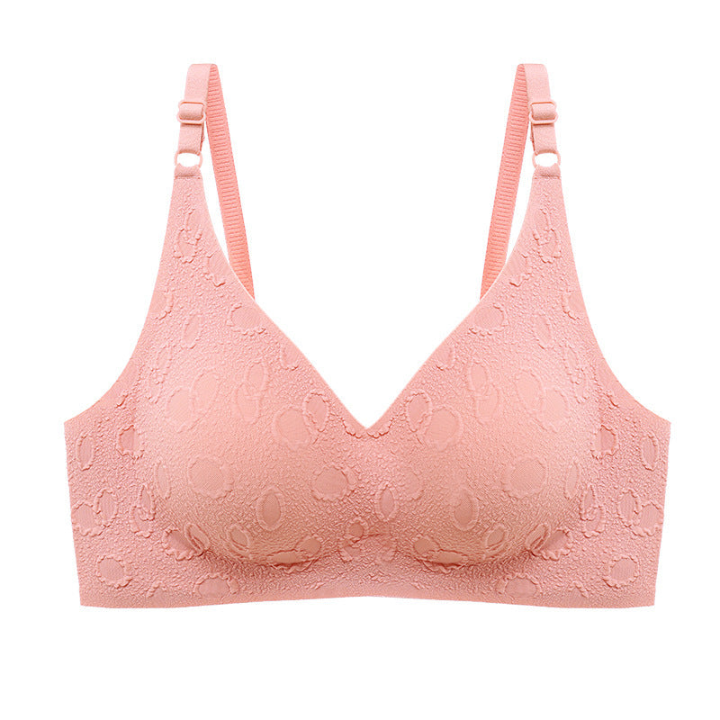 Women's Seamless Push Up Jacquard Comfort Sleeping Bra - Leverage On Heroes Women Store