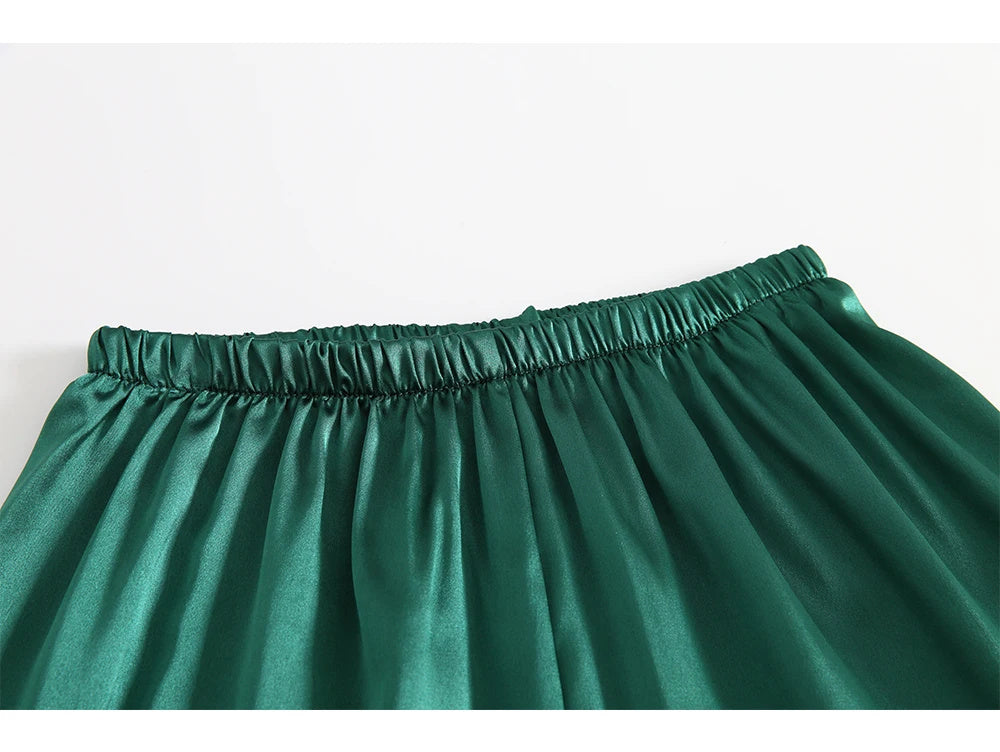 Ice Silk Printed Sweet Cute Loungewear Seven-piece Pajamas Suit - Leverage On Heroes Women Store