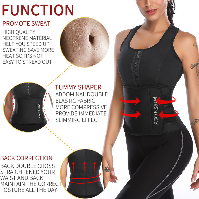 Women Neoprene Waist Trainer – Sweat Sauna Suit Waist Cincher Shapewear