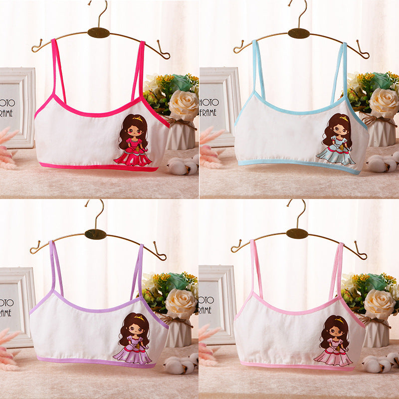 Girls Cotton Cartoon Camisole Underwear Bra - Leverage On Heroes Women Store