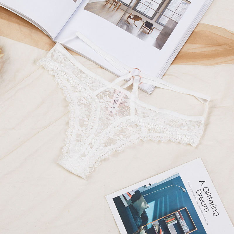 Lace cutout thong - Leverage On Heroes Women Store