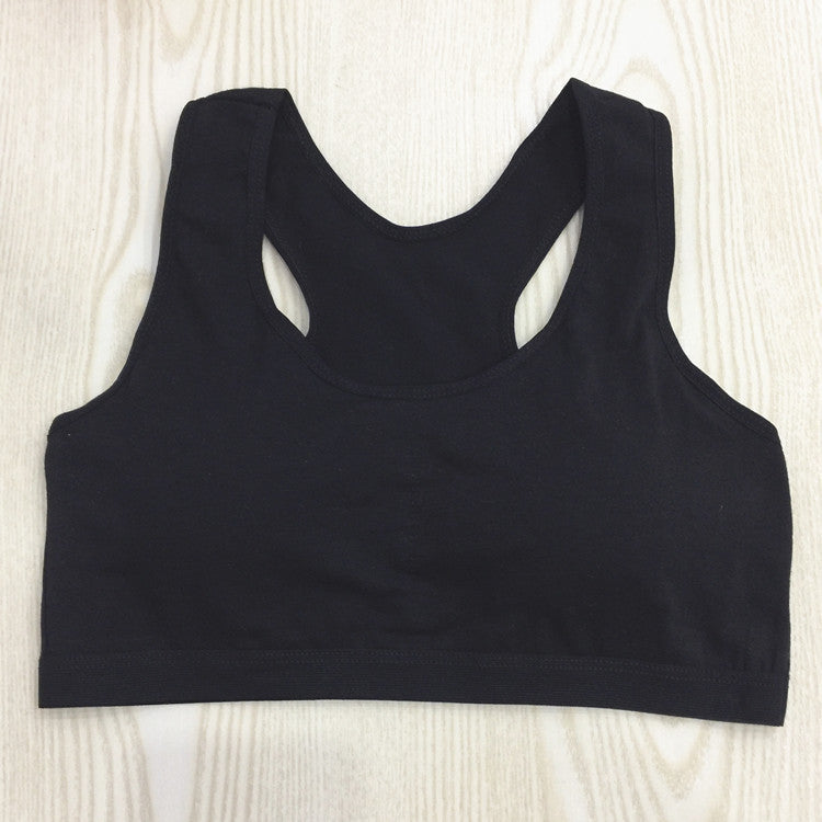 Pure Color Cotton Glossy Girls Bra - Leverage On Heroes Women Store