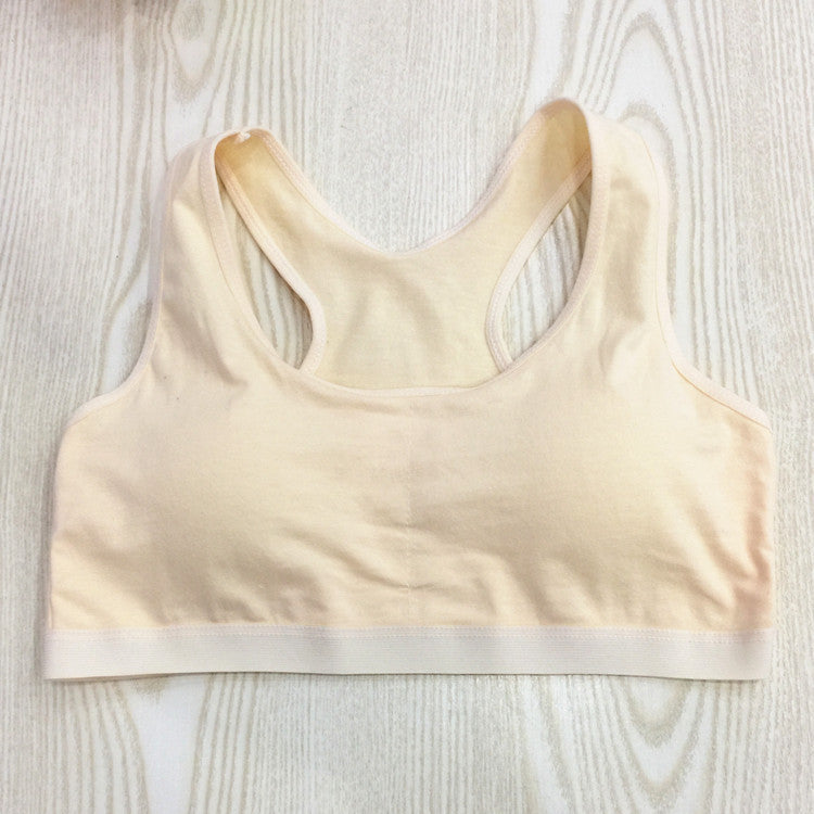 Pure Color Cotton Glossy Girls Bra - Leverage On Heroes Women Store