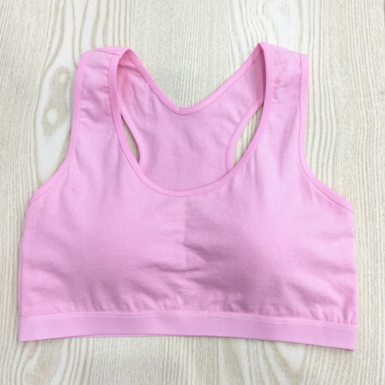 Pure Color Cotton Glossy Girls Bra - Leverage On Heroes Women Store
