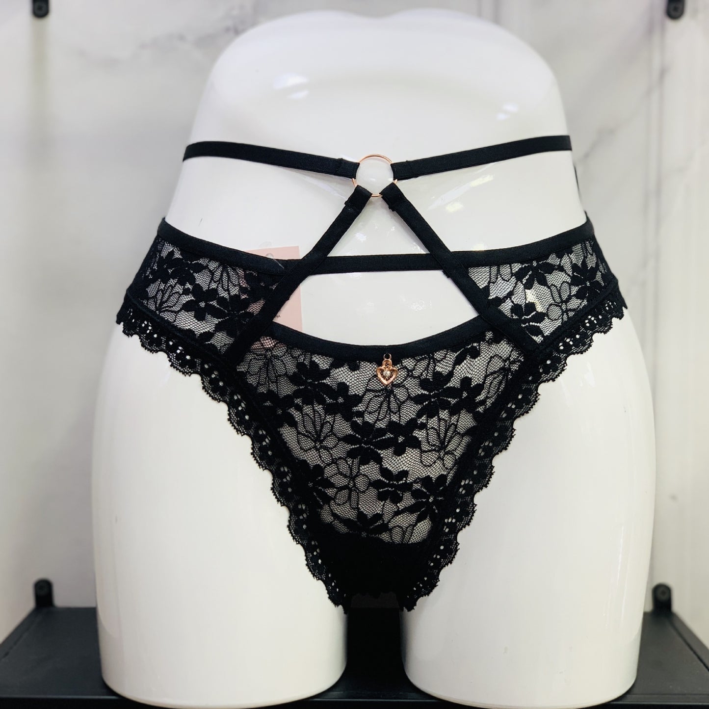 Lace cutout thong - Leverage On Heroes Women Store