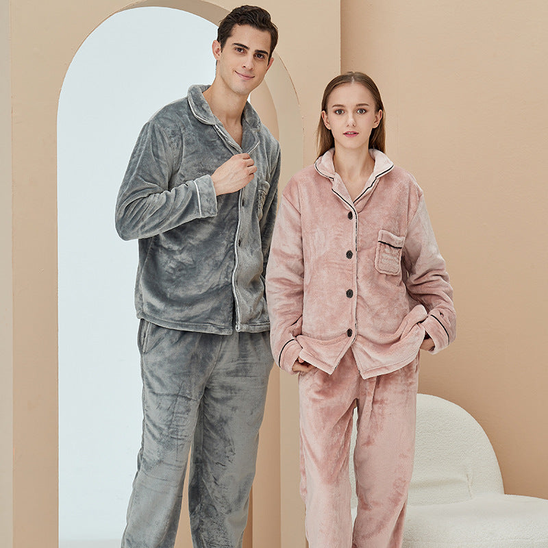Women's Fashion Coral Fleece Thickened Loungewear Suit - Leverage On Heroes Women Store