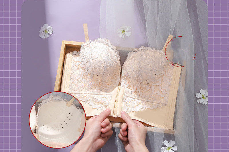 Front Buckle Strapless Underwear Non Slip Push Up Bra - Leverage On Heroes Women Store