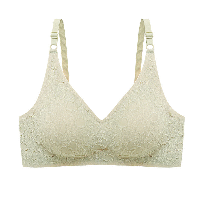 Women's Seamless Push Up Jacquard Comfort Sleeping Bra - Leverage On Heroes Women Store