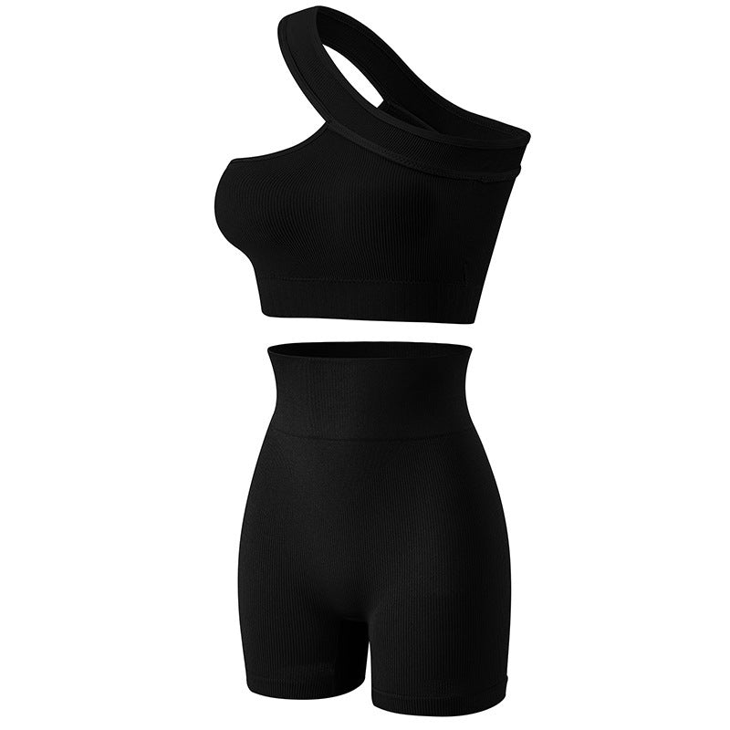 European And American Seamless Women's Underwear Sports Fitness Shockproof Off-shoulder Suit - Leverage On Heroes Women Store