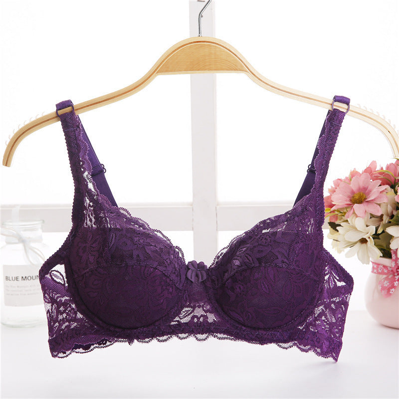 Thin Breathable Plus Size Lace Push Up Adjusting Bra - Leverage On Heroes Women Store
