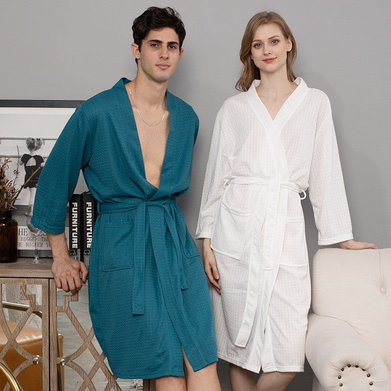 Couple Robes Sleepwear Women Men Loungewear Bathrobe - Leverage On Heroes Women Store