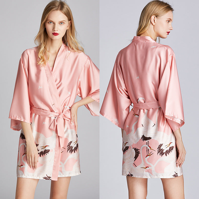 Summer Silk Robe Loungewear – Lightweight Women’s Sleepwear