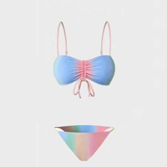 Women's Lace Up Bikini Swimsuit Triangle Fashion - Leverage On Heroes Women Store