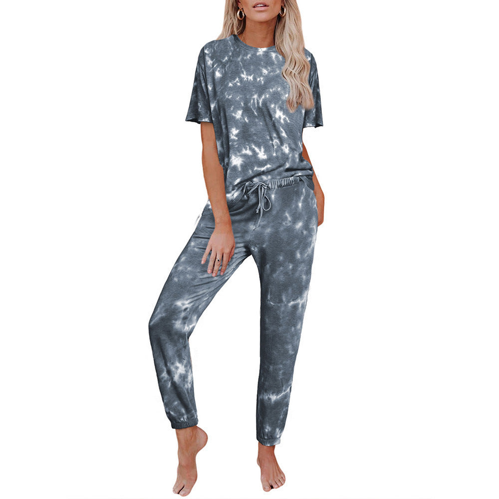 Tie Dye Print One Piece Pajamas Loungewear - Leverage On Heroes Women Store