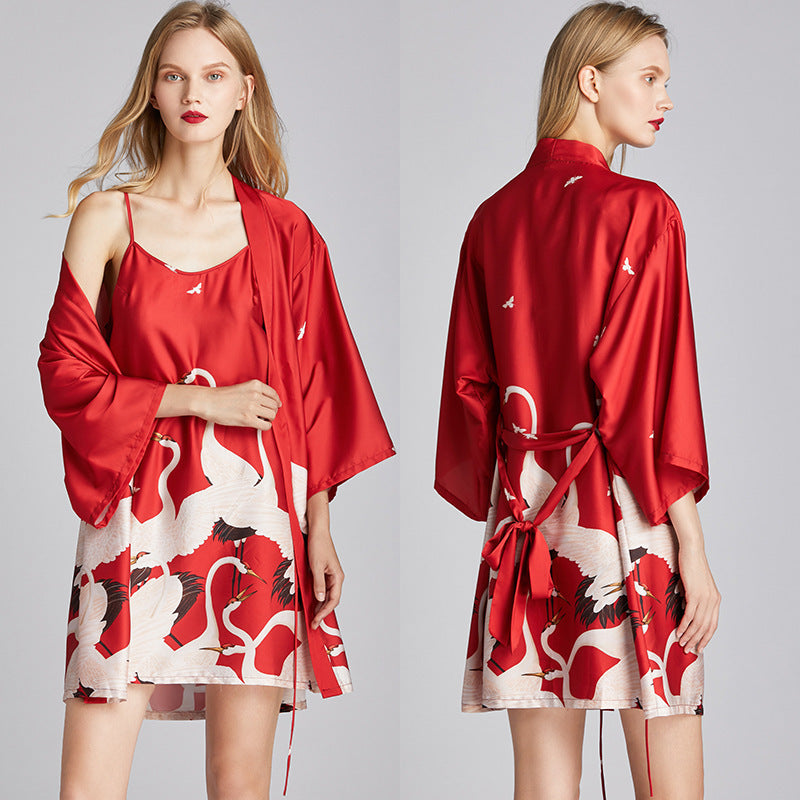 Summer Silk Robe Loungewear – Lightweight Women’s Sleepwear