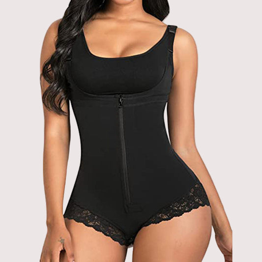 Contracting Hip Lifting Tights Body Shaping Underwear Shapewear Siamese Triangle Zipper Shapewear - Leverage On Heroes Women Store