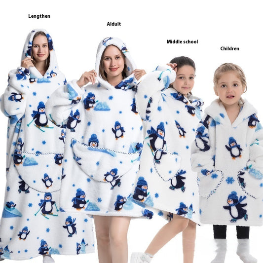 Hooded Thickened And Enlarged Men's And Women's Loungewear - Leverage On Heroes Women Store