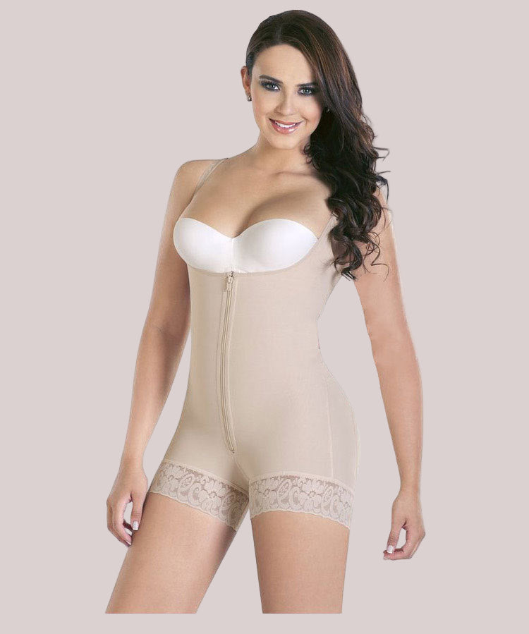 Shapewear Open-Bust Mid-Thigh Bodysuit - Leverage On Heroes Women Store