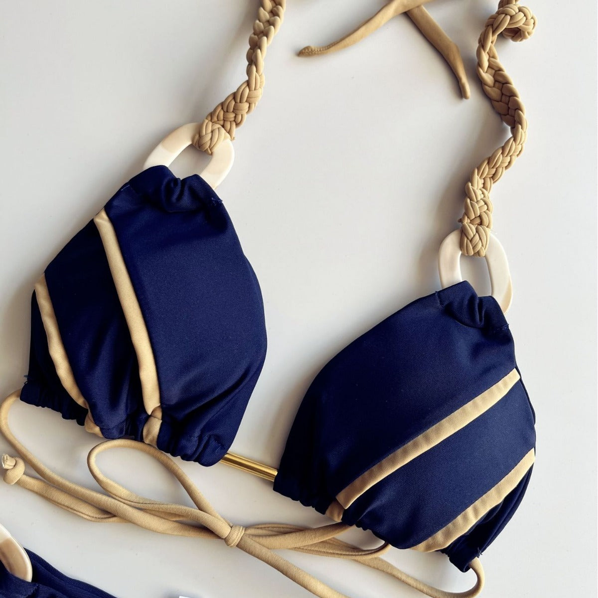 New Solid Color Lace-up Bikini Swimsuit - Leverage On Heroes Women Store