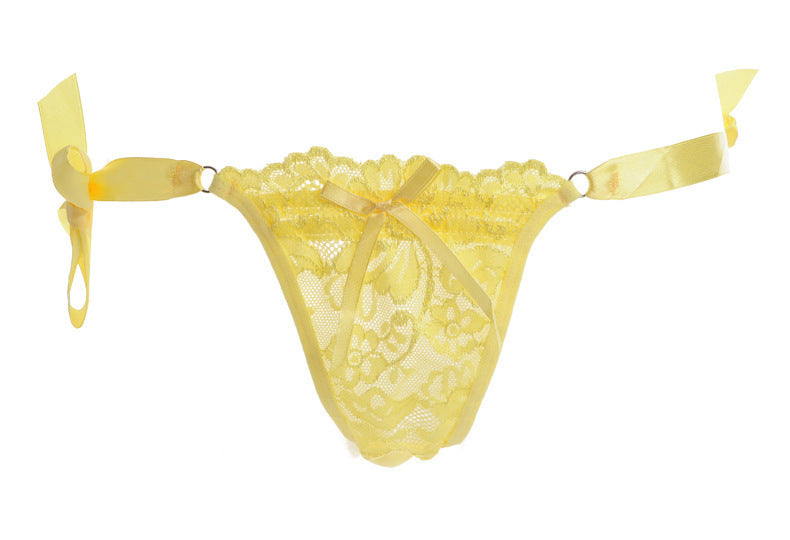 Ladies Knit Lace-up Thong Underwear Thong - Leverage On Heroes Women Store