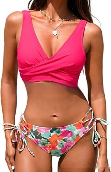 Sexy Halter Bikini Women's Split Lace-up Swimsuit - Leverage On Heroes Women Store