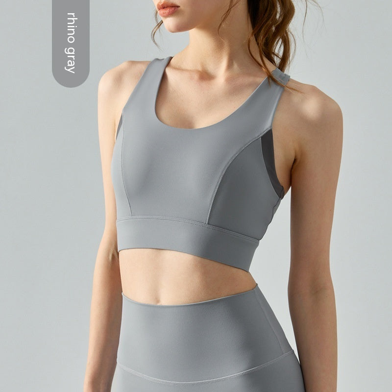 High-strength Sports Underwear One-piece Seamless Hook And Eye Closure Yoga Shockproof Back-beautifying - Leverage On Heroes Women Store