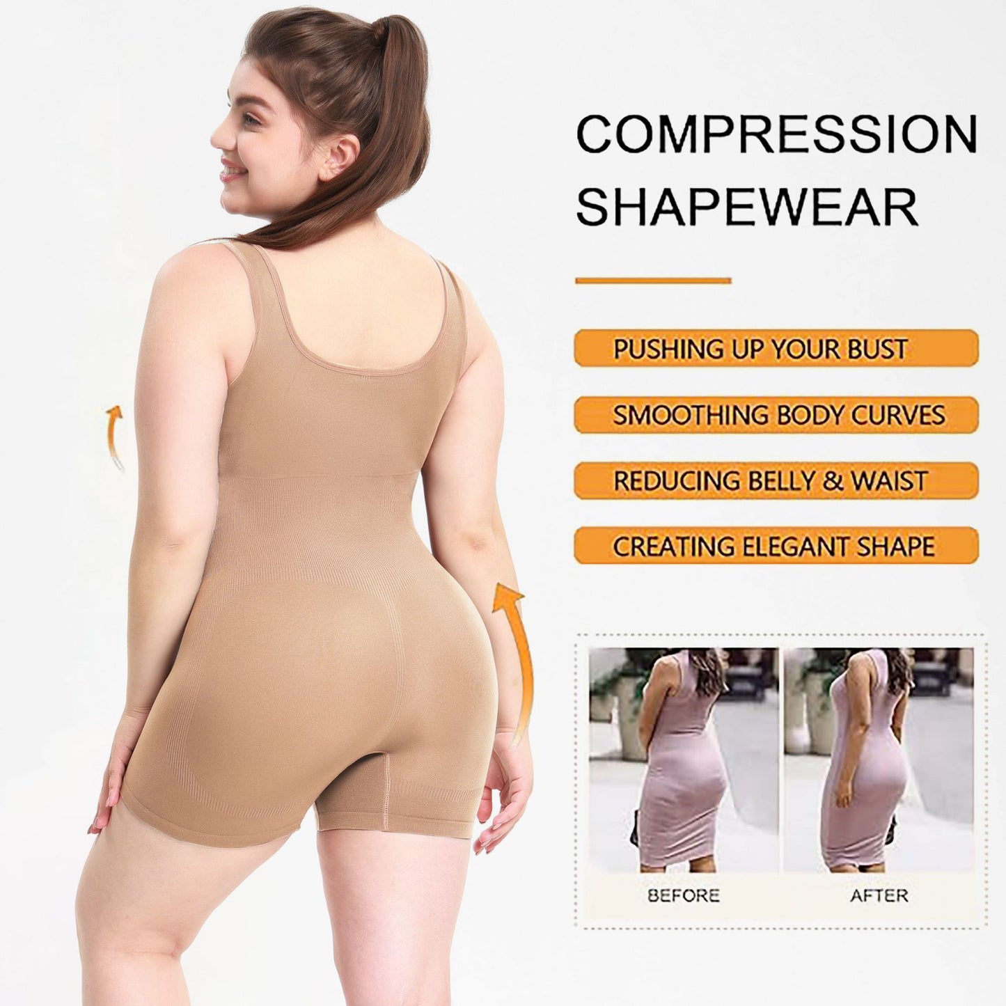 Women's Solid Color Integrated Shapewear - Leverage On Heroes Women Store