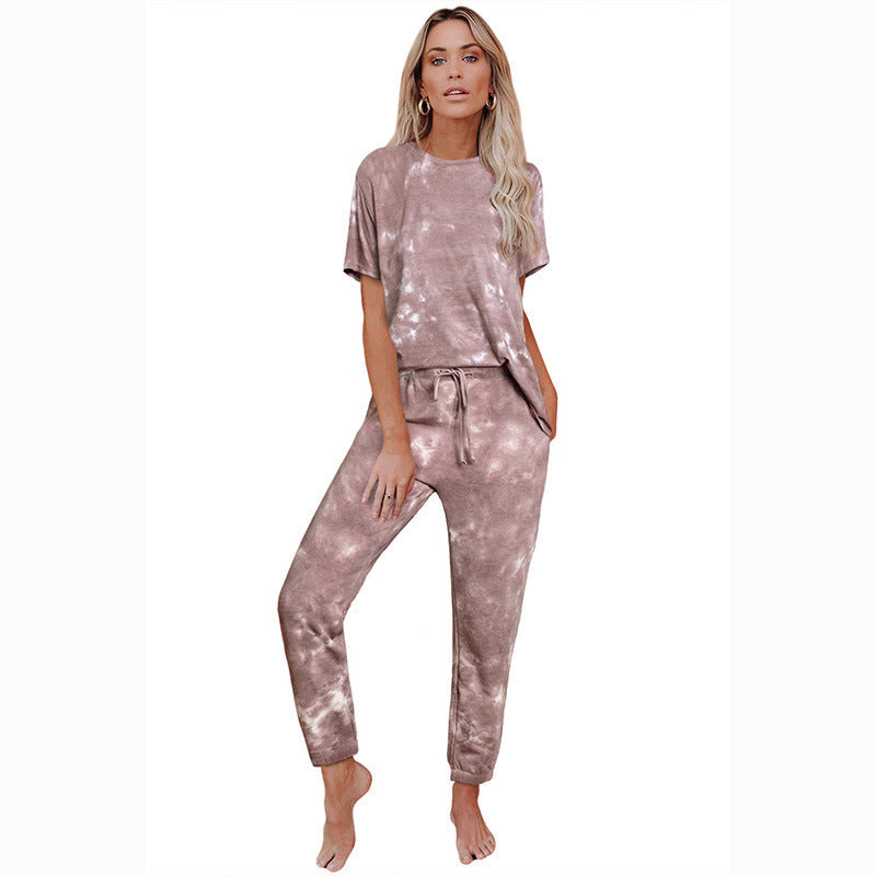 Tie Dye Print One Piece Pajamas Loungewear - Leverage On Heroes Women Store