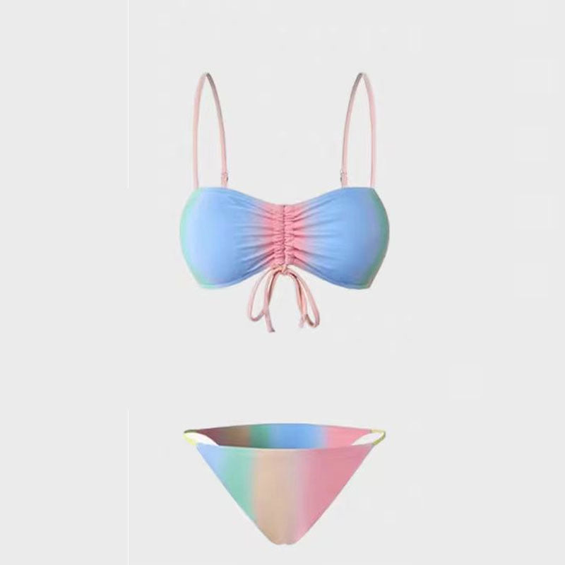 Women's Lace Up Bikini Swimsuit Triangle Fashion - Leverage On Heroes Women Store