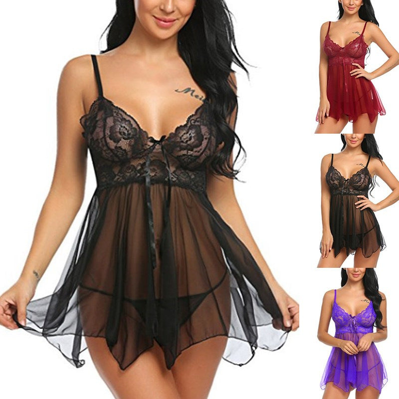 Sexy Lingerie Sexy Lingerie Front Slit Nightdress - Leverage On Heroes Women Store