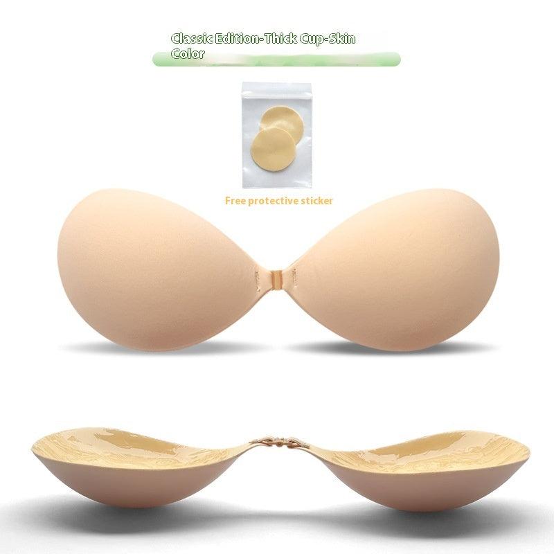 Thickened Seamless Push Up Small Breast Size Exaggerating Bra Silicone Nipple Sticker - Leverage On Heroes Women Store
