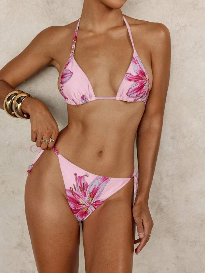 Leopard Print Lace-up Sexy Bikini Swimsuit - Leverage On Heroes Women Store